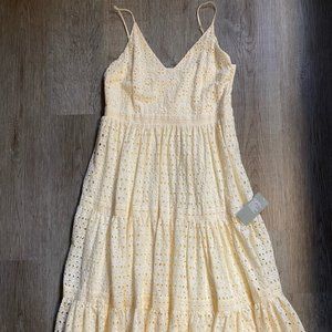 NWT Eyelet embroidered midi dress